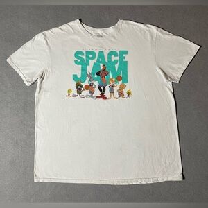 Space Jam A New Legacy T-Shirt Men’s XL LeBron James Bugs Bunny White Cotton